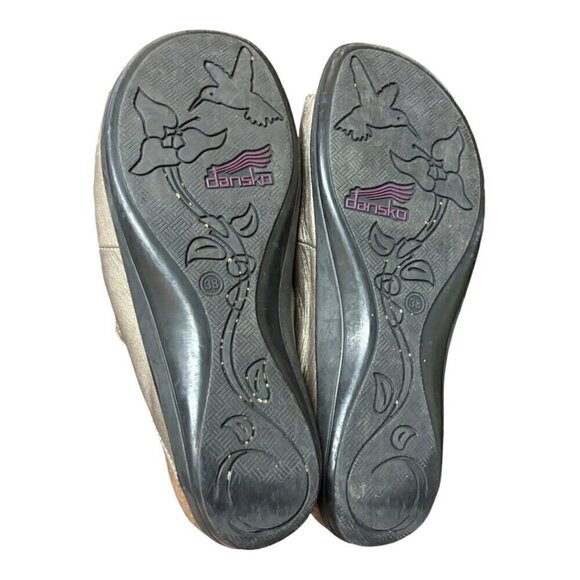 Dansko shoes Women's‎ Size EU 38 US 7.5-8 Sandals Janie Leather Brown Gold - Picture 4 of 5